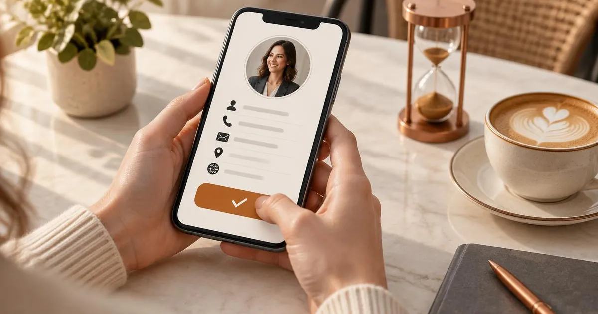 Illustration for the article: How to create an online business card in 5 minutes (no app)
